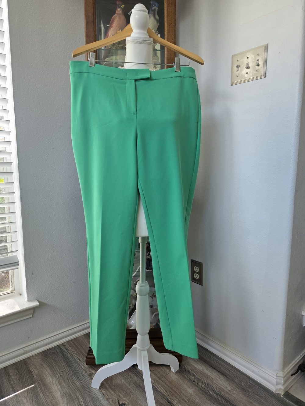Anne Klein Classic High-Rise Emerald Green Dress Pants